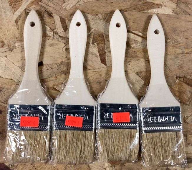 4 Vermeer 2” Paint Brushes with Wooden Handles Metzger Property