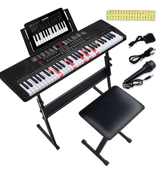 IMGZAR 61 Key Keyboard Piano for Beginner Portable Electric Piano