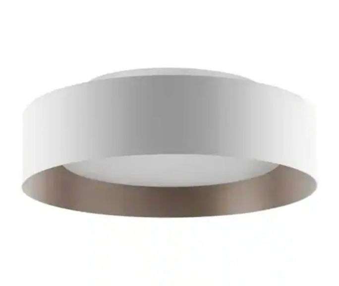 Bromi Design Lynch 15.75 in. 3Light White and Champagne Flush Mount