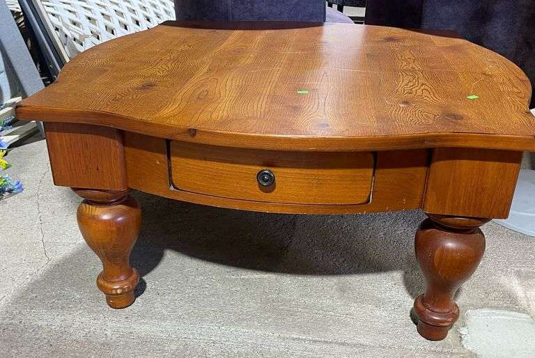 Wooden coffee table 40”x40”x20” Metzger Property Services LLC