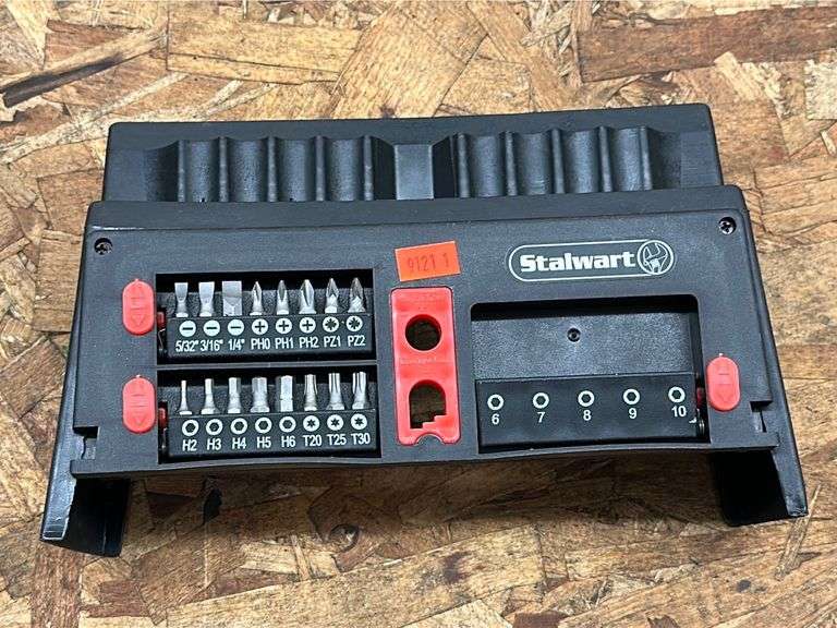 Stalwart Screwdriver organizer and bit set Metzger Property Services, LLC