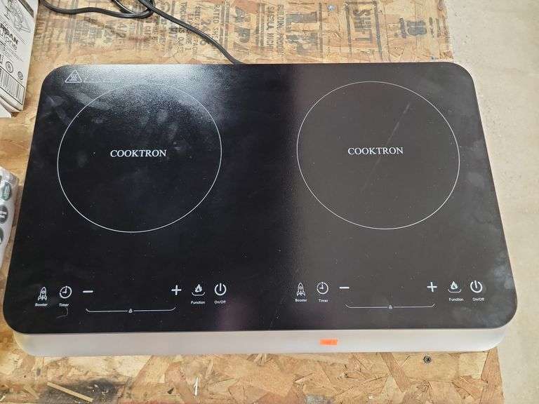 COOKTRON Double Induction Cooktop Burner, 1800w 2 burner Induction