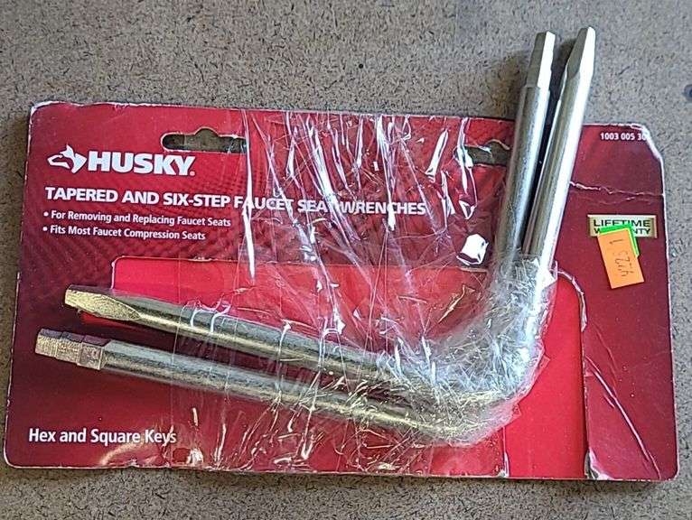 Husky Tapered and SixStep Faucet Seat Wrenches, Hex and Square Key