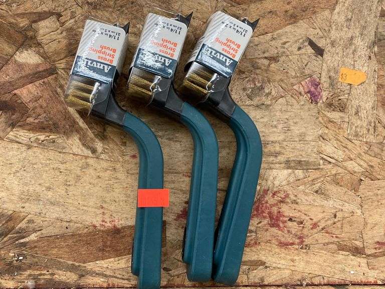 3 Anvil Brass Stripping Brushes 11/4”x2” Metzger Property Services LLC