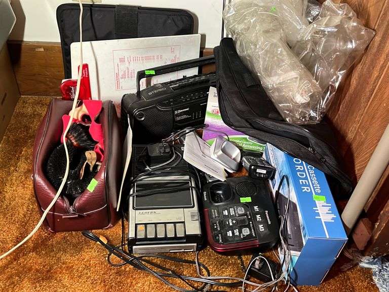 Electronics assortment inc. Emerson radio , Lloyd Cassette player, Misc