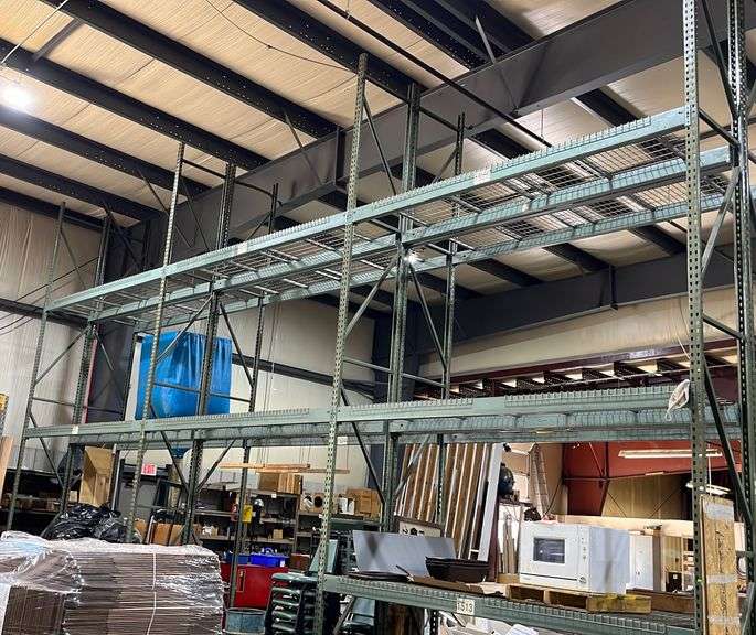 Pallet Racking, (4) End Standards (30” wide X 20 tall), (14) 10’ 4