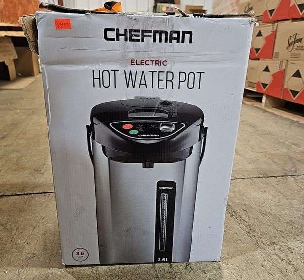 Chefman Electric Hot Water Pot Urn w/Auto & Manual Dispense Buttons