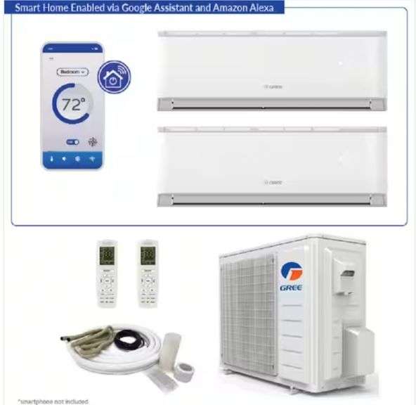 GREE Livo Gen3 Dual Zone 24,000 BTU 2Ton Smart Home Ductless Mini