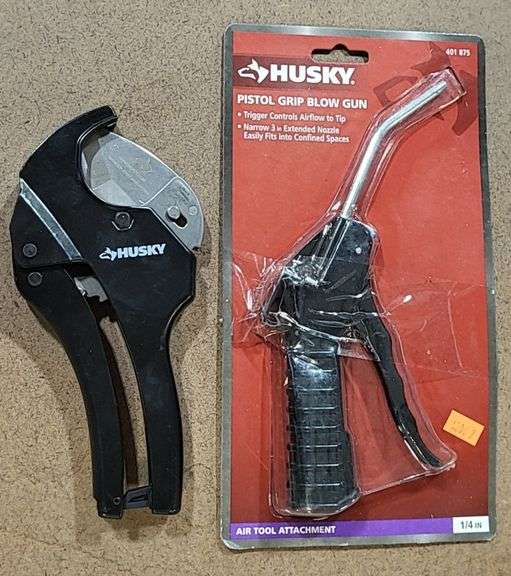 Husky Pistol Grip Blow Gun and Husky Ratcheting PVC Cutter Metzger