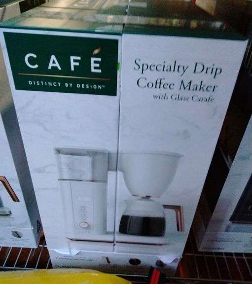 Cafe specialty drip coffee maker (white) with carafe new in box
