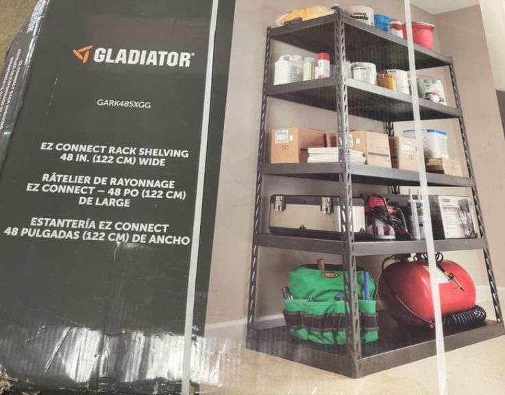 Gladiator 5Tier Steel Garage Storage Shelving Unit with EZ Connect (48