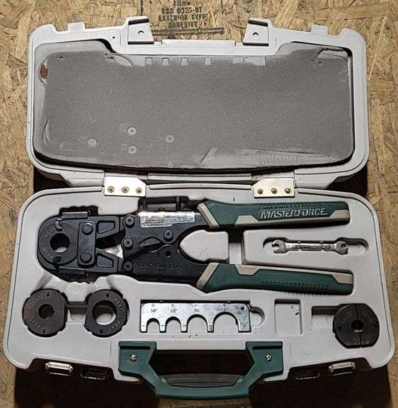 Masterforce Pex MultiHead Crimping Tool with Case Metzger Property