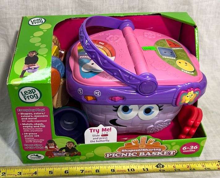 Shapes & Sharing Picnic Basket NIB Metzger Property Services LLC