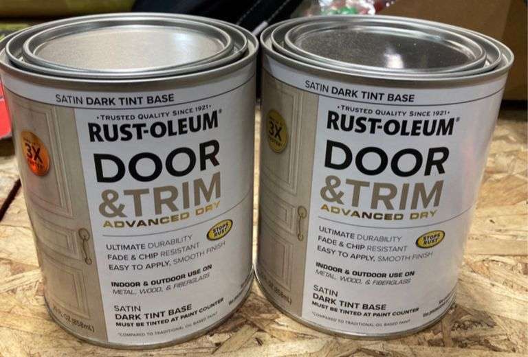 RustOleum Door & Trim Satin Dark Tint Base, 20 oz, 2 Count Metzger Property Services, LLC