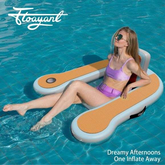 Hangout Floating Chair Inflatable Floating Chair with Builtin Cup