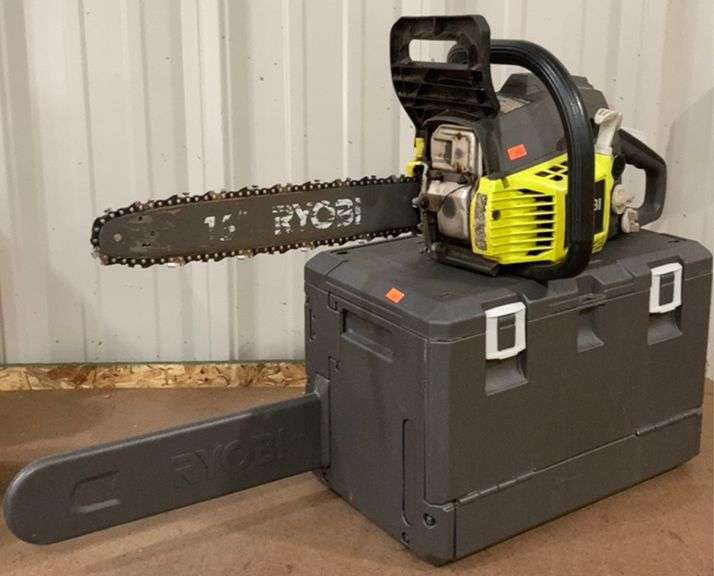 Ryobi 16 Inch 37Cc 2 Cycle Gas Chainsaw With Heavy Duty Case Metzger