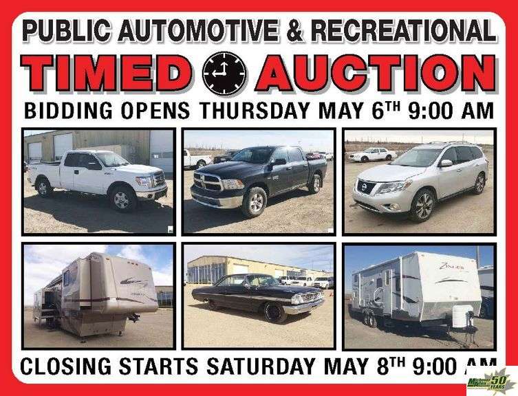 May 8th Timed Automotive Auction GST # R119899250