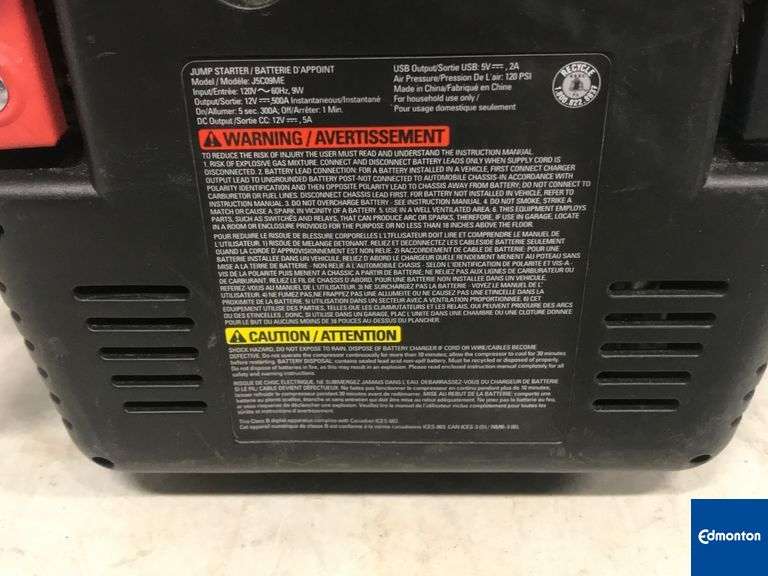 Motomaster Eliminator Booster Pack with Air Compressor Michener Allen