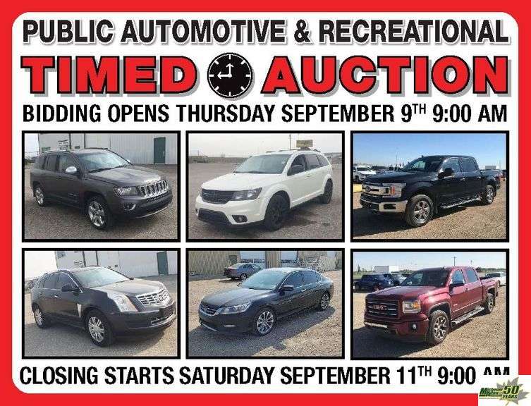 September 11th Timed Online Automotive & RV's