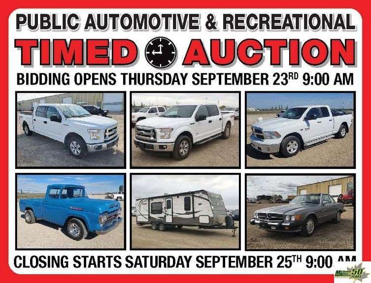 September 25, 2021 Automotive & RV Timed Auction