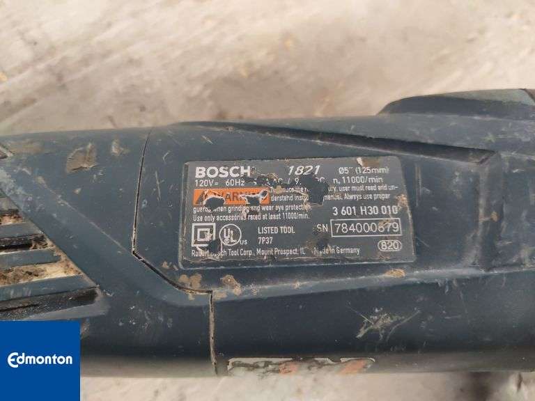 Bosch Angle Grinder Michener Allen Auctioneering Ltd