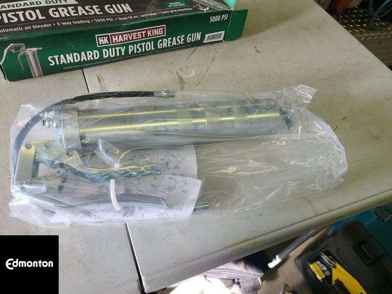Harvest King Pistol Grease GunQty 1 Michener Allen Auctioneering Ltd