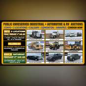 February 3, 4, 5 2022 Unreserved Equipment, Trucks, Trailers, Light Vehicles & RV Auction - February 3, 4 & 5, 2021 Unreserved Equipment, Trucks, Commercial Trailers, Non-Operable, Light Vehicles, RVs & Timed Items