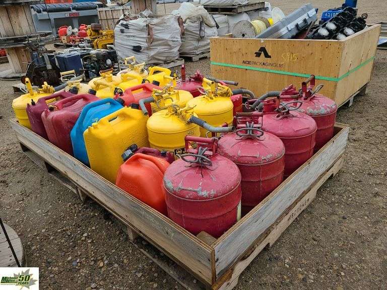 Fuel Cans1 Crate Michener Allen Auctioneering Ltd