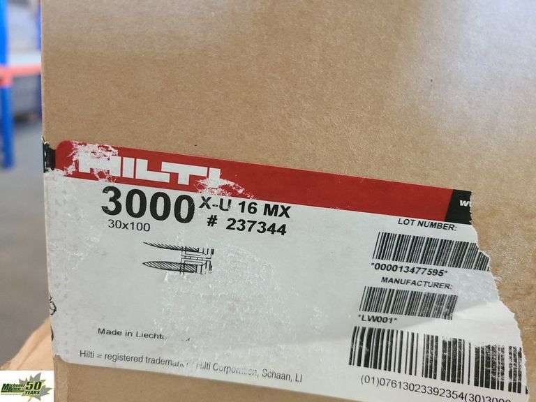 Hilti XU 16 MX2 Boxes Michener Allen Auctioneering Ltd