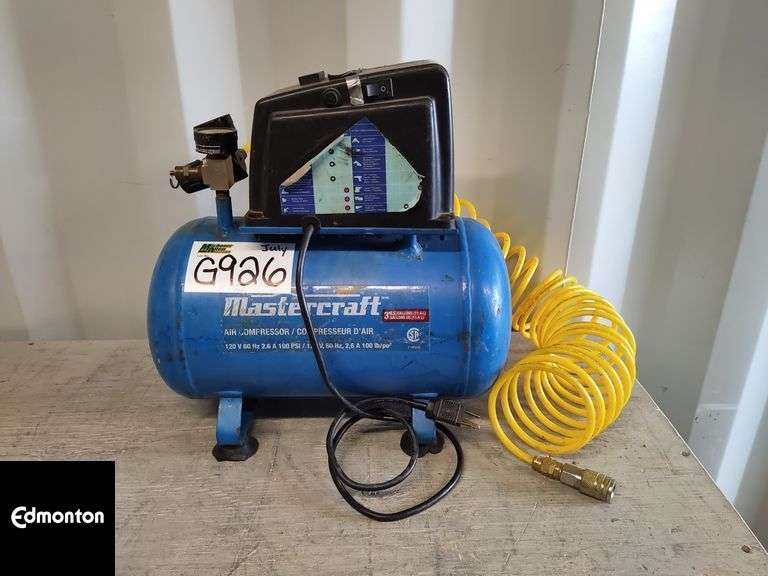 Mastercraft Air Compressor Qty 1 Michener Allen Auctioneering Ltd
