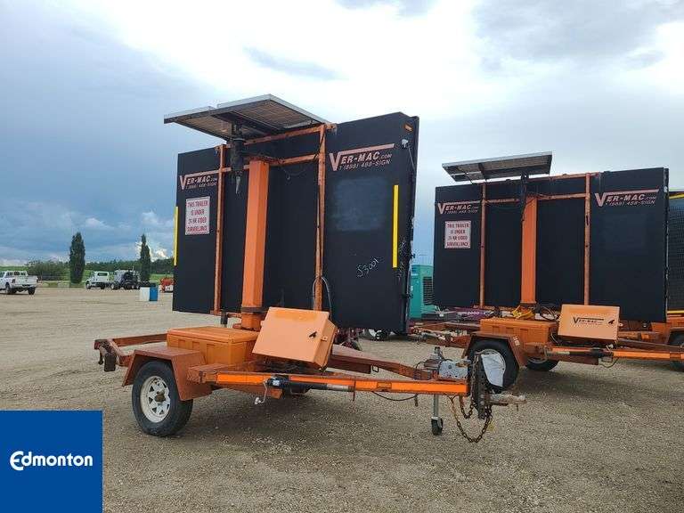 Vermac Trailer Mounted Traffic Sign-Qty 1 2008 VERMAC 1500 Sign Board