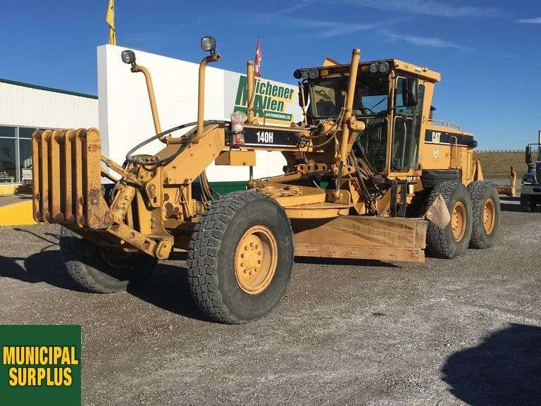 2003 Caterpillar 140H Grader Ripper/Scarifier, Snow Wing, Front Lift
