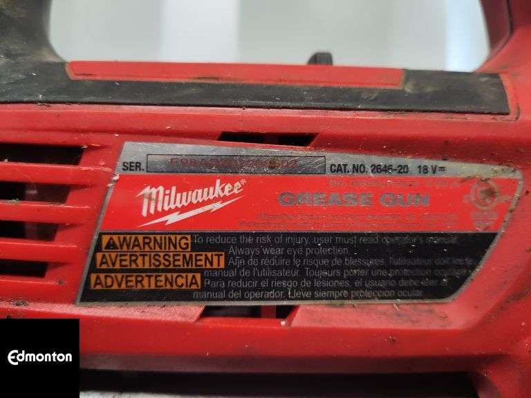 Milwaukee Grease Gun Michener Allen Auctioneering Ltd