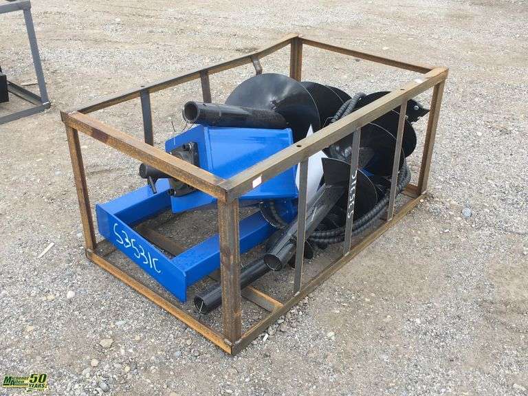 Heavy Duty Skid Steer Auger with 6in, 12in, 14in Augers 2023 Mower King