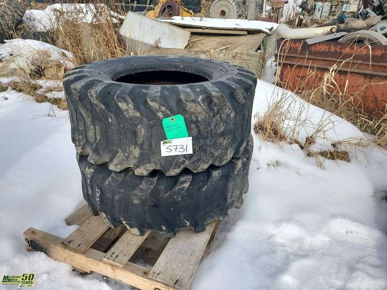 1216.5 Skid Steer Tires on RimsQty 2, 1 Pallet Michener Allen