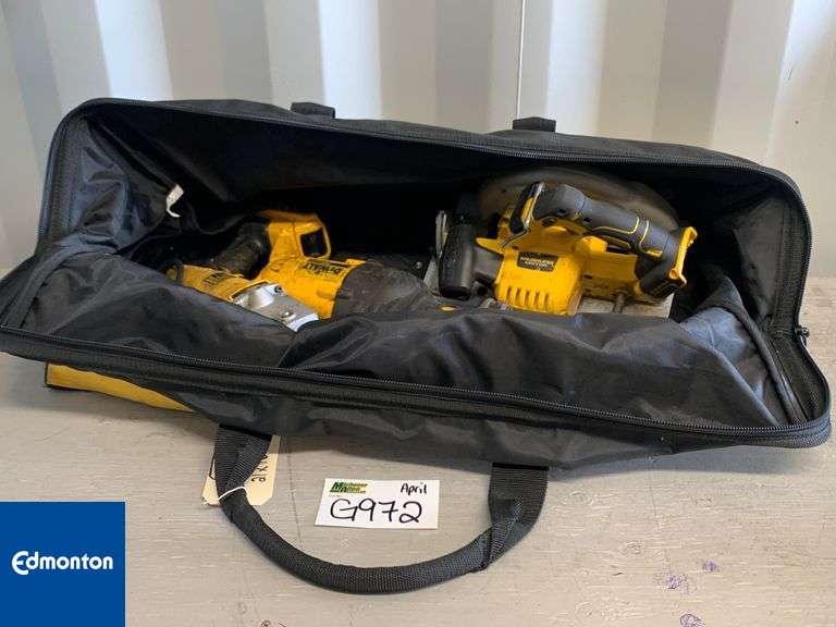 DeWalt Bag with Circular Saw, Reciprocating Saw and Grinder Qty 1