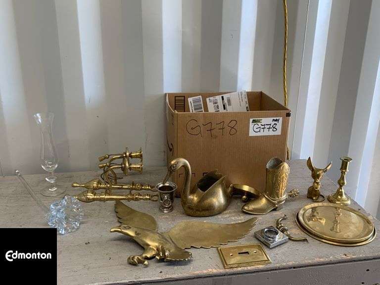 Box of Decorative Household Items Qty 1 Michener Allen