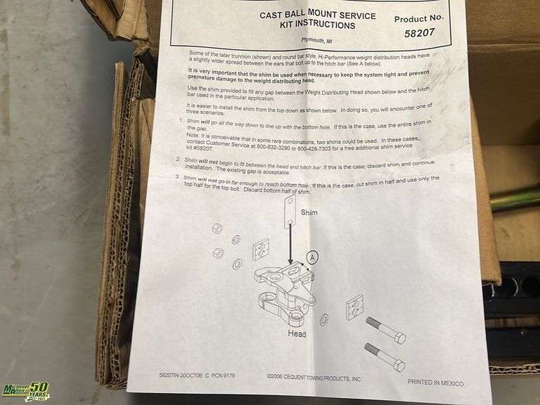 Reese Equalizer Hitch Michener Allen Auctioneering Ltd