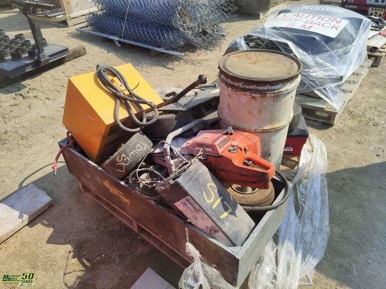 Grease Barrel, Rollers, Chainsaw, Heater, Grease Gun etc Michener