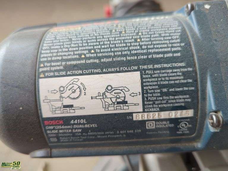 Bosch Miter Saw Michener Allen Auctioneering Ltd