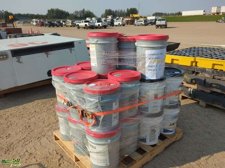 Approx. 16 Pails of Megaflow AW HVI Hydraulic Oil 22, and Approx. 12 of