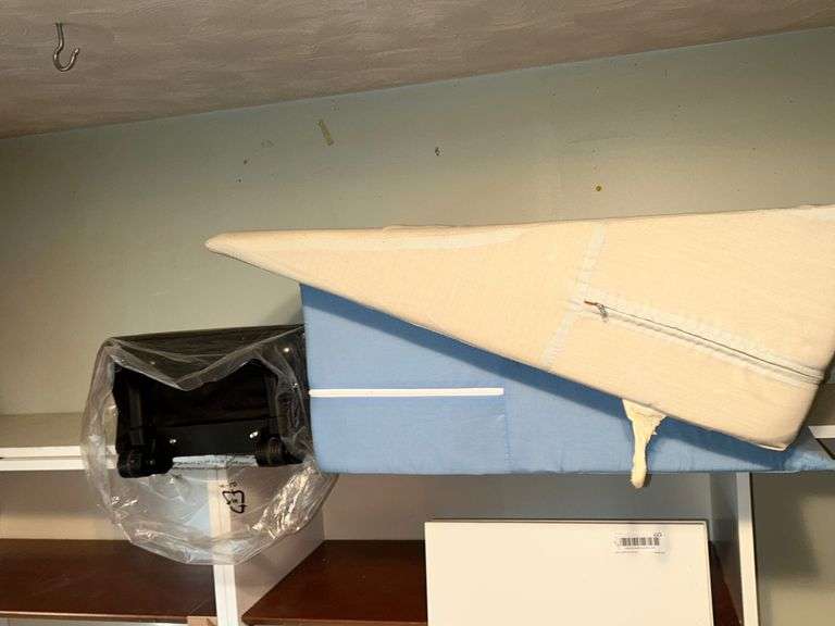 (2) LARGE LUGGAGE, BACK REST PILLOWS McLaughlin Auctioneers