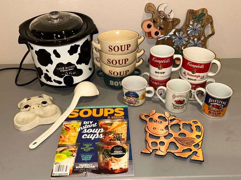 CROCK POT, CAMPBELLS SOUP MUGS McLaughlin Auctioneers, LLC