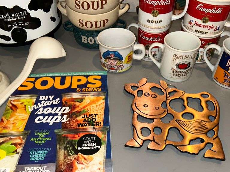 CROCK POT, CAMPBELLS SOUP MUGS McLaughlin Auctioneers, LLC