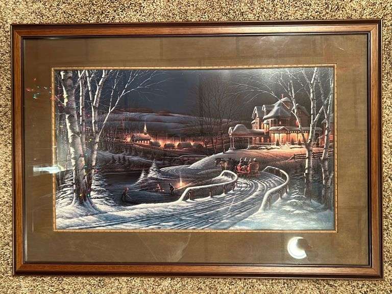 32" x 22" Terry Redlin "Family Traditions" Open Edition Signed Only