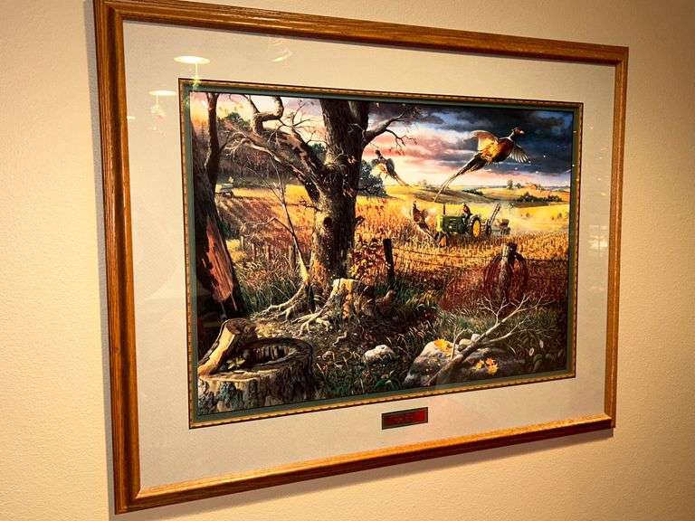 32" x 25" Charles Freitag "Autumn Harvest" 867/1250 Numbered Print