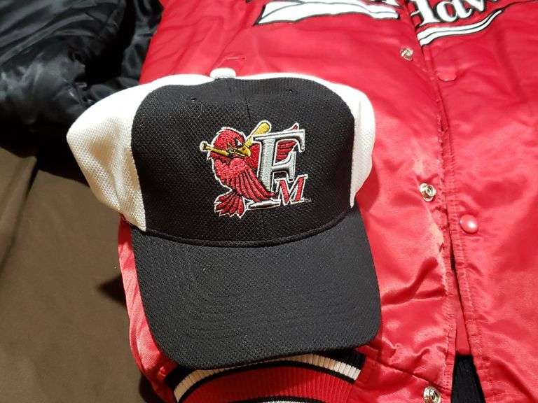 XL FM Fargo Moorhead RedHawks Starter Jacket and Ball Cap McLaughlin