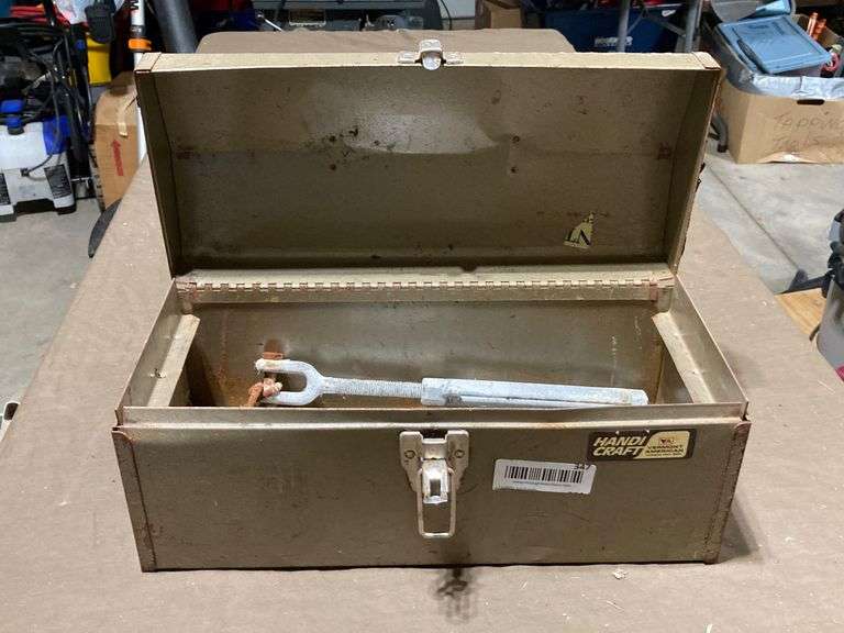 Metal Tool Box with Turnbuckles McLaughlin Auctioneers, LLC