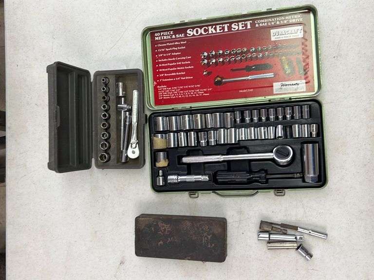 HEAVY CRAFTSMAN SOCKETS, DURACRAFT ASSORTED SAE DRIVE SOCKET SET McLaughlin