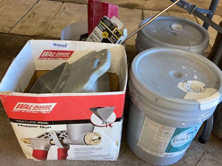 DUTCH BOY INTERIOR LATEX PAINT, TEXTURE HOPPER SPRAYER AND PLASTER